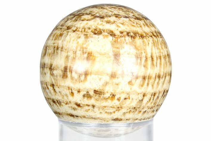 Polished Banded Aragonite Sphere - Peru #363398